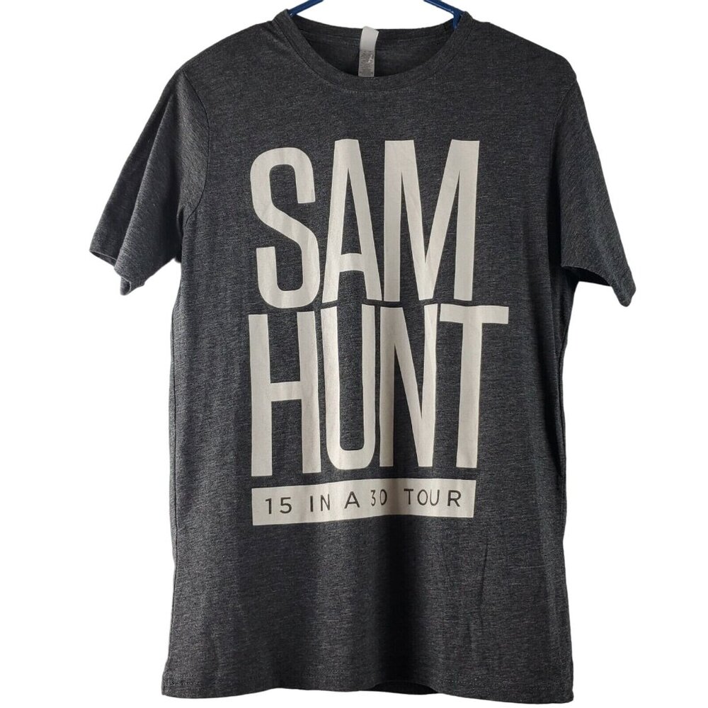 Sam Hunt 15 In A 30 Rare Tour Concert Tee Shirt Graphic Gray Sz S
